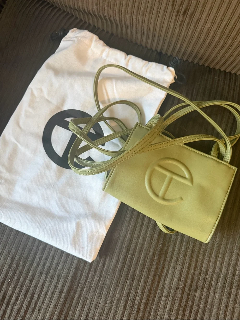 Telfar Olive Green Mini Shopper Crossbody